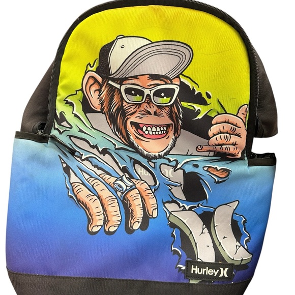 Hurley Backpack Hurley The One and Only Graphic Gradient Monkey Backpack Bag - Picture 4 of 4